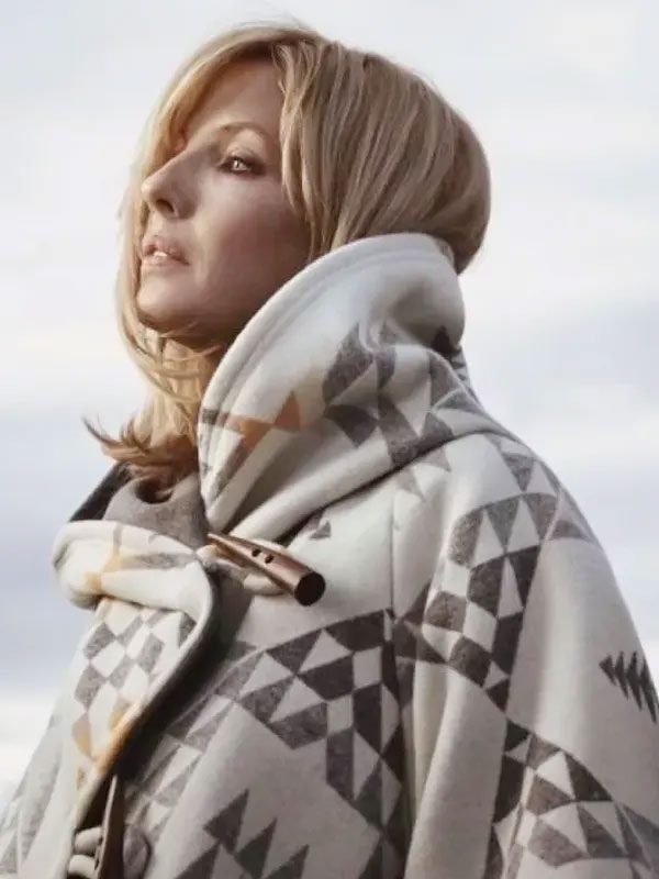 Yellowstone Beth Dutton White Poncho Cloak Coat