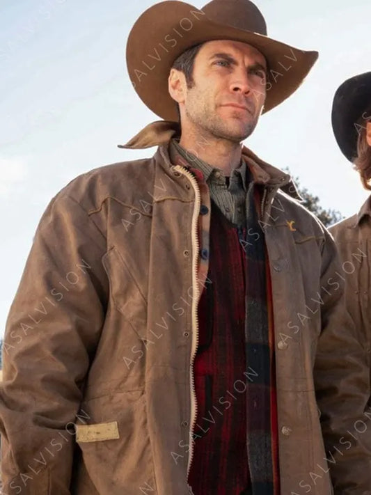 Yellowstone Jamie Dutton Leather Brown Jacket