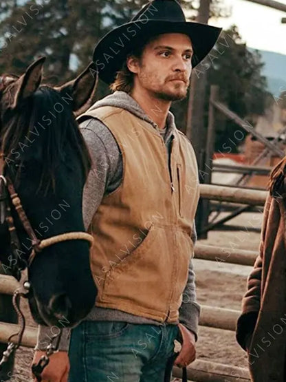 Yellowstone Luke Grimes Brown Vest