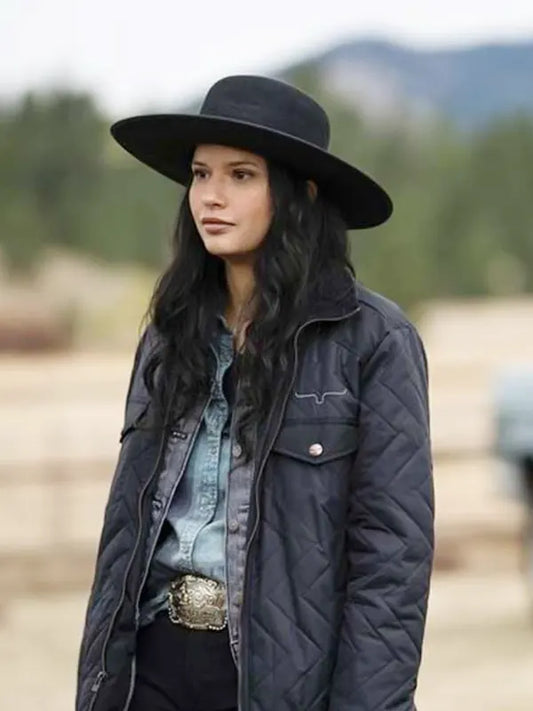 Yellowstone S04 Avery Quilted Black Jacket
