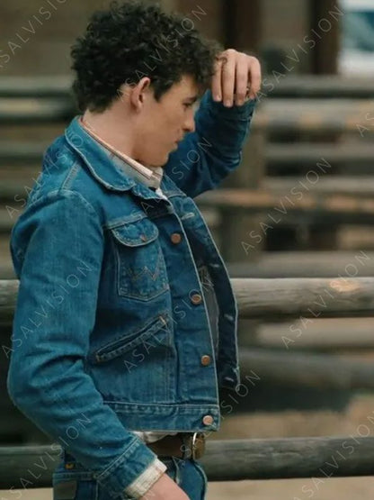 Yellowstone S05 Finn Little Denim Blue Jacket