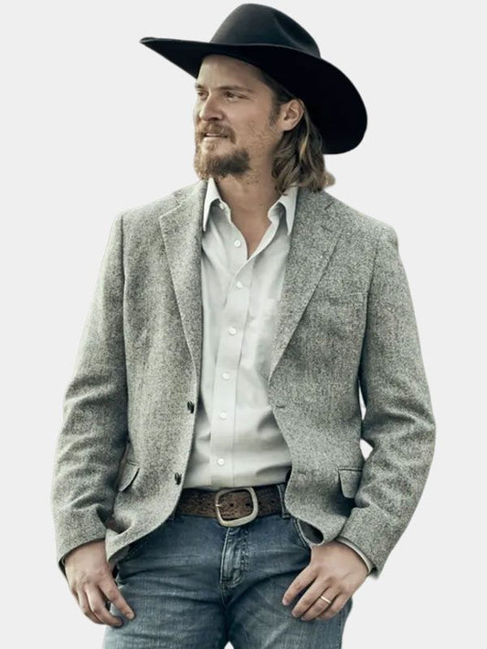 Yellowstone Season 3 Luke Grimes Grey Blazer