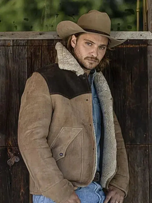 Yellowstone Season 5 Kayce Dutton Shearling Jacket