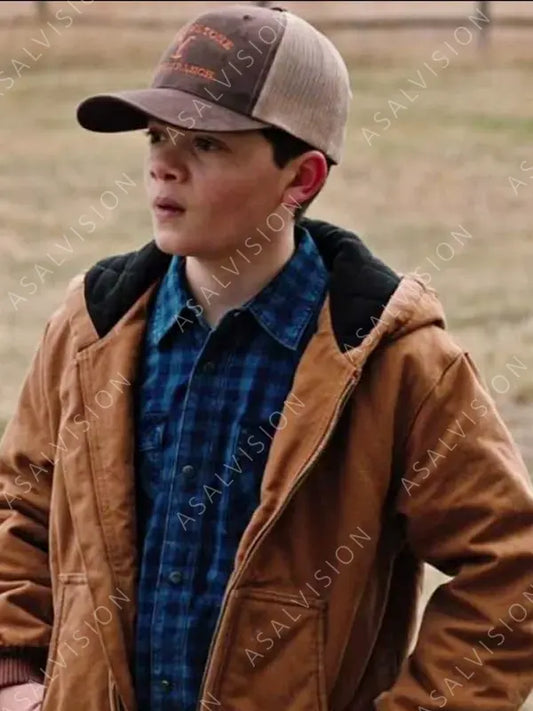 Yellowstone Tate Dutton Hooded Brown Jacket