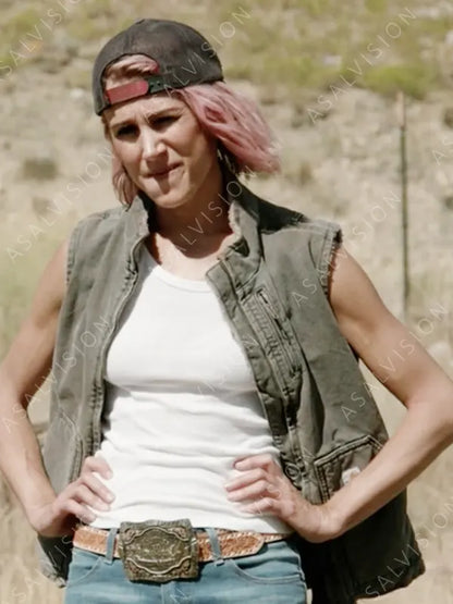 Yellowstone Teeter Denim Grey Vest