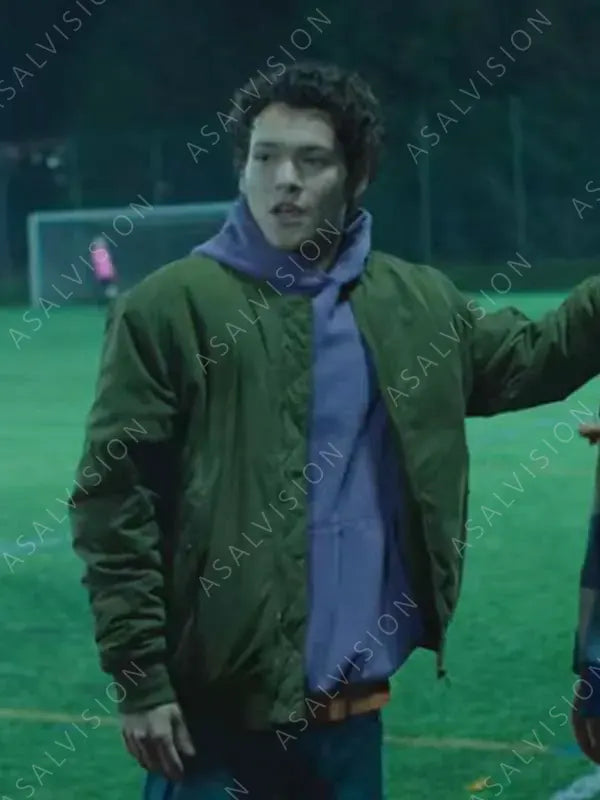 Young Royals Omar Rudberg Green Bomber Jacket