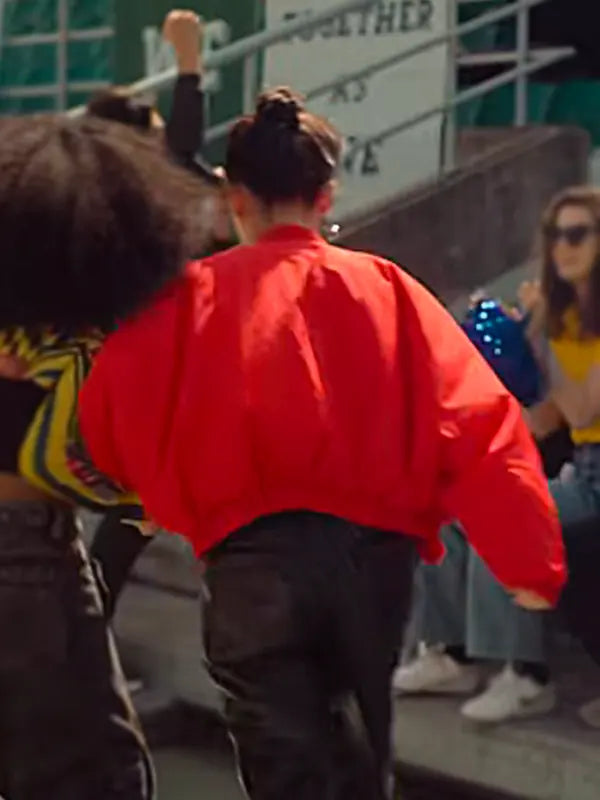 Yuri Han XO Kitty S02 Episode 2 Gia Kim Red Bomber Jacket