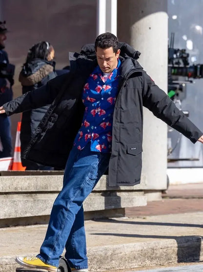Zachary Levi Harold and the Purple Crayon 2024 Harold Black Hooded Jacket