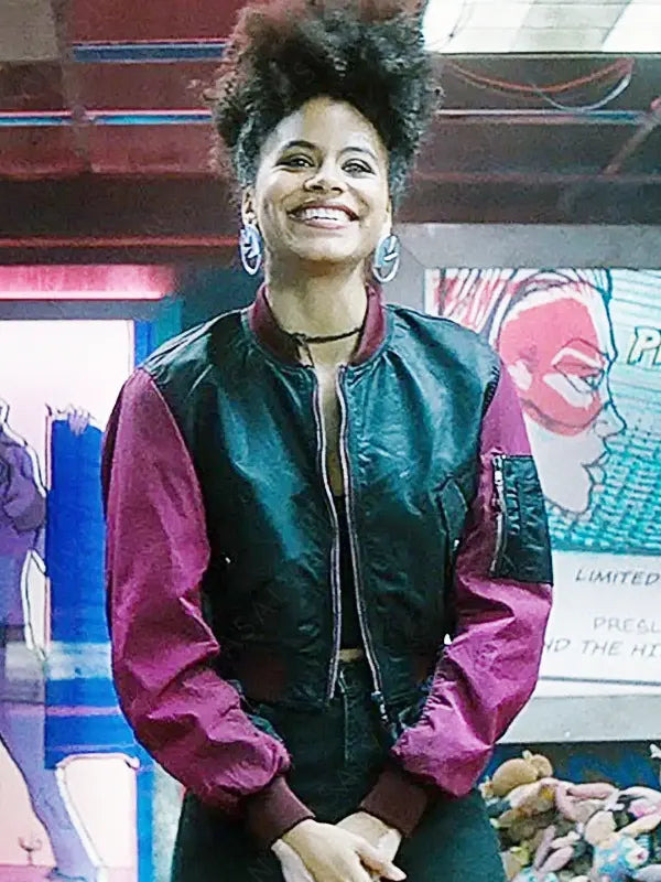 Zazie Beetz Bomber Jacket