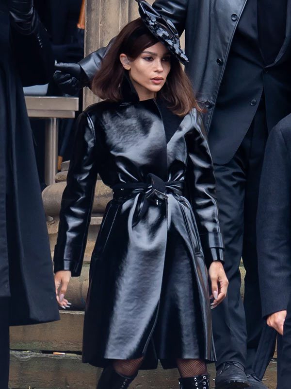 Zoë Kravitz The Batman 2022 Black Coat 2