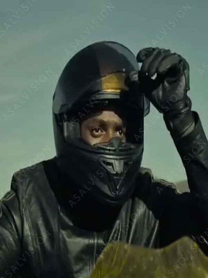 Zuko Khumalo Heart of the Hunter 2024 Bonko Cosmo Khoza Black Leather Jacket