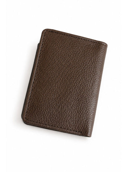 Bulk Brown Double Cash Slot Cow Leather Wallet (50 Pcs)