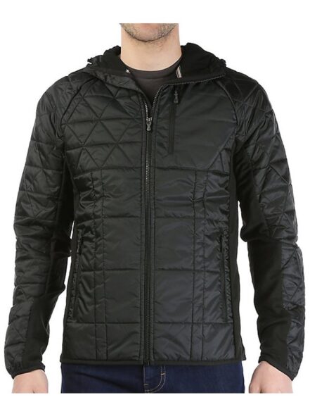 Fur Leather Hooded Jacket | Mens Black Fur Hood Bomber Jacket