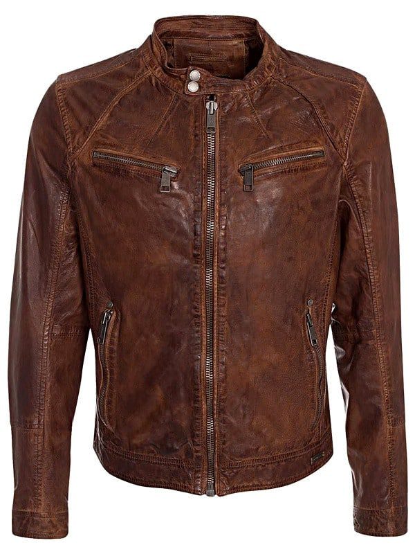 Brown Motorcycle Leather Jacket