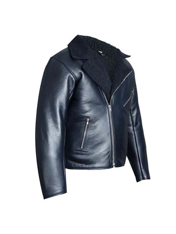 Mens Luxury Shearling Leather Jacket
