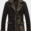 Mens Reacher Style Black Fur Coat