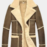 Mens Reacher Style Sheepskin Leather Coat