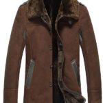 Mens Brown Shearling Reacher Style Coat