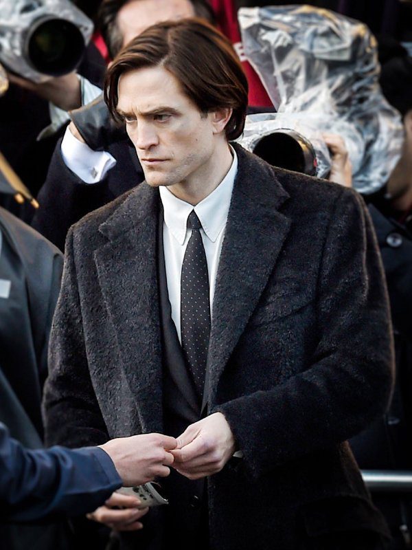 Robert Pattinson The Batman 2022 Black Wool Coat (2)
