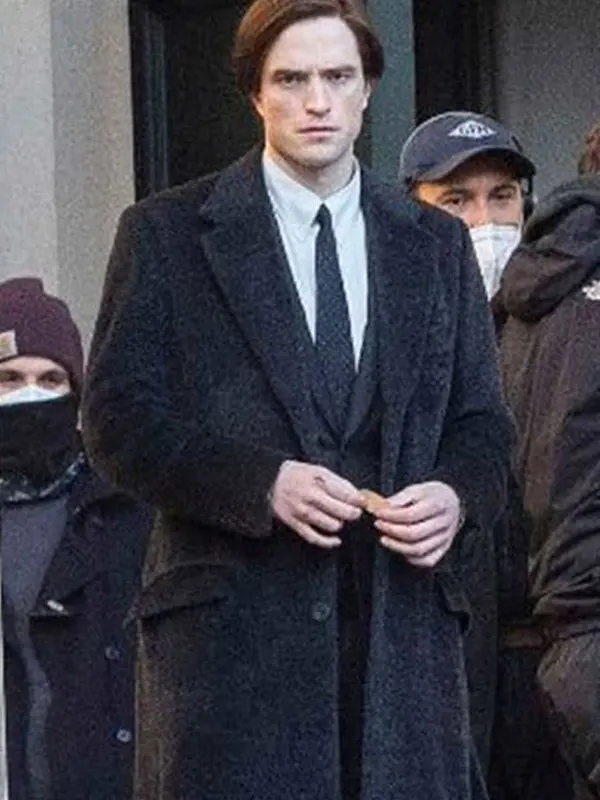 Robert Pattinson The Batman 2022 Black Wool Coat