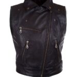 Women’s Fashion Designer Leather Motorcycle Vest