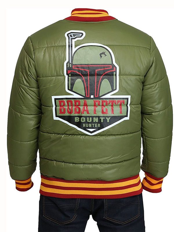 Women’s Star Wars Boba Fett Puffer Green Jacket Back