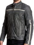 Distressed Men Biker Vintage Cafe Racer Leather Jacket 1