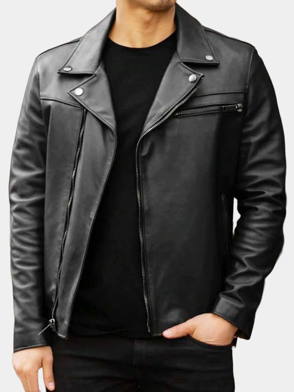 Men's Authentic Black Motorcycle Leather Jacket