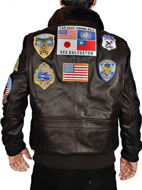 Pete Maverick Top Gun G-1 Flight Tom Cruise Patched Leather Jacket