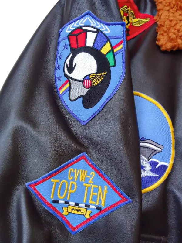 Top Gun Maverick Bomber Leather Jacket