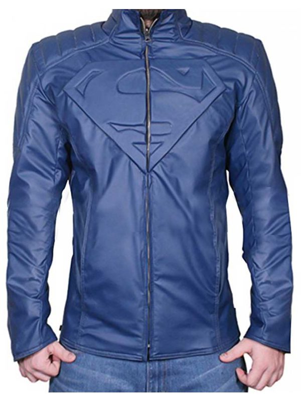 Batman V Superman Blue Leather Jacket