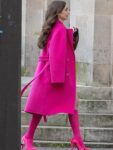 Emily Cooper Pink Trench Wool Coat