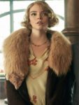 Gina Gray TV Series Peaky Blinders S06 Anya Taylor-Joy Brown Fur Coat