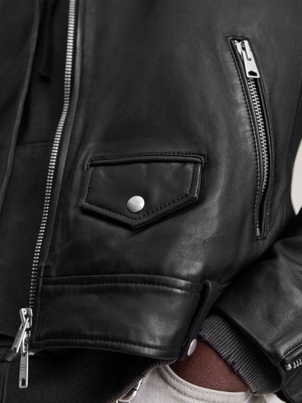 Lambskin Leather Motorcycle Jacket For Men's