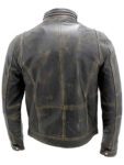 Men Black Vintage Moto Brando Real Leather Jacket