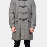 Men's Grey Duffle Wool Coat