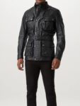 Black Belted Leather Jacket