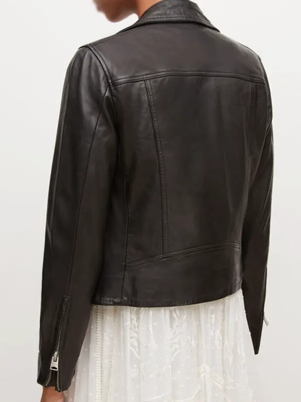 Black Real Leather Biker Jacket