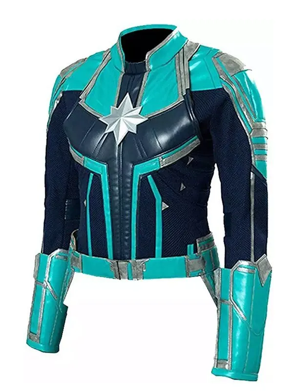 Captain Marvel Brie Larson Costume Leather Jacket
