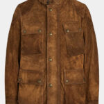 Men's Suede Leather Brown Fashion Jacket