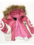 Pink And White 8 Ball Hooded Jacket