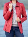 Real Leather Red Jacket