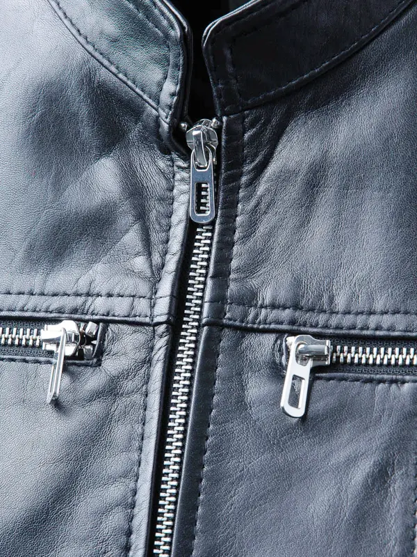 Simple Black Leather Jacket