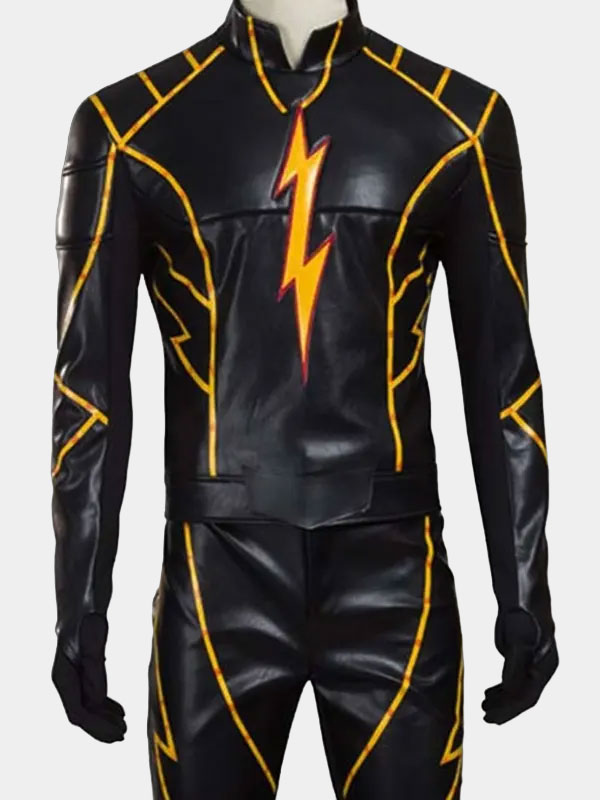 The Flash Black Biker Leather Jacket