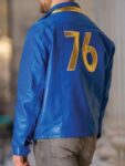 Video Game Vault Fallout 76 Blue And Golden Leather Jacket