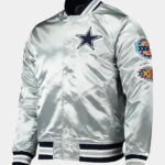 Dallas Cowboys Varsity Silver Bomber Jacket