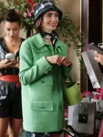 Lily Collins Emily In Paris Emily Cooper Green Coat Jacket