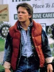Marty McFly Back To The Future Michael J Fox Red Puffer Vest