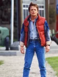 Marty McFly Back To The Future Red Puffer Vest