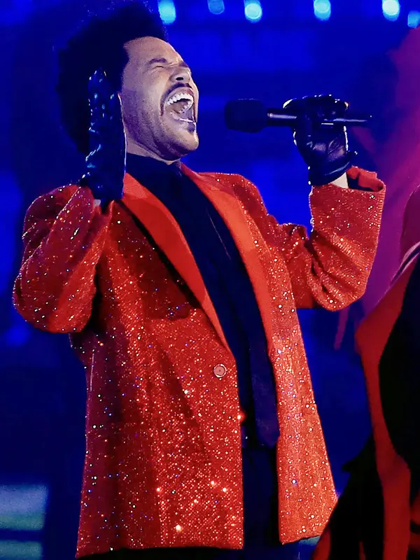 The Weeknd Super Bowl Red Blazer Jacket